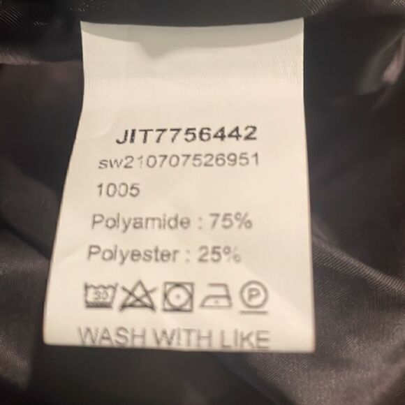 NWOT Shein Black Cropped Puffer Coat Jacket Women's Size XL - Picture 7 of 8